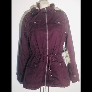 Snobbish Elizabeth Jacket NWT Plum fur lined